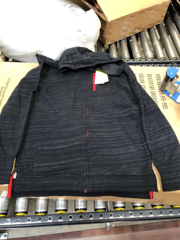 Photo 2 of Boys' Fleece Full Zip Hoodie - All in Motion Black XL