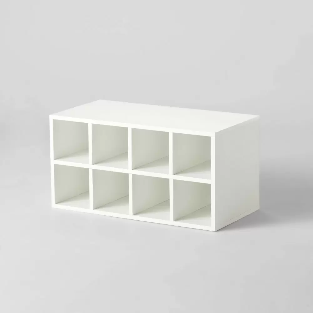 Photo 1 of 8 Cubby Shoe Organizer White - Brightroom
