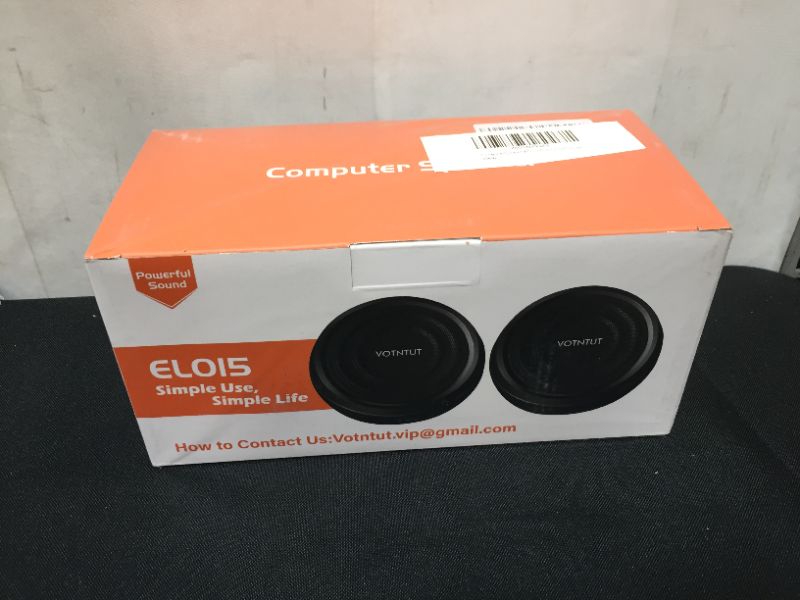 Photo 1 of ABRRU Dual 5W USB Speaker for Desktop, PC Speaker for Desktop, Computer Speaker for Desktop, Laptop with Crystal Clear Sound, Enhanced Bass and Volume Control(Off-White) FACTORY SEALED