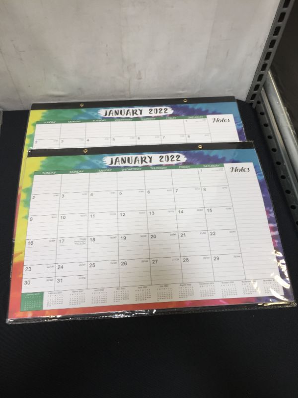 Photo 1 of 2022 Desk Calendar - Desk Calendar 2022 with Notes Content & Julian Date, Jan 2022 - Dec 2022, 16.8" x 12", Thick paper with Six Different Patterns (2 PACK)