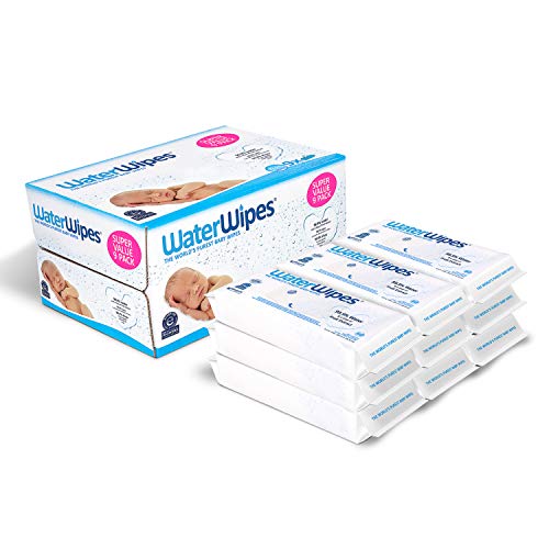 Photo 1 of Baby Wipes, WaterWipes Sensitive Baby Diaper Wipes, 99.9% Water, Unscented & Hypoallergenic, for Newborn Skin, 9 Packs (540 Count)
