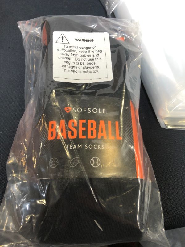 Photo 2 of Sof Sole Team Performance Adults' Baseball Socks Medium 2 Pack Black - Team Socks at Academy Sports MENS SIZE 4-8 AND WOMEN'S SIZE 5-10
