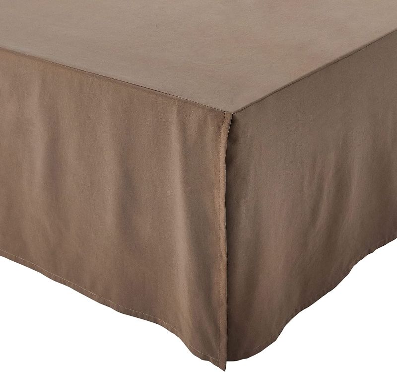 Photo 1 of Amazon Basics Lightweight Pleated Bed Skirt - Twin, Chocolate
