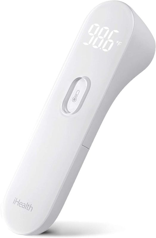 Photo 1 of iHealth No-Touch Forehead Thermometer, Digital Infrared Thermometer for Adults and Kids, Touchless Baby Thermometer, 3 Ultra-Sensitive Sensors, Large LED Digits, Quiet Vibration Feedback, Non Contact
- 2 PACK