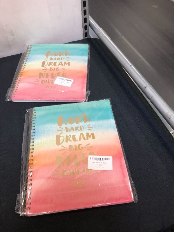 Photo 2 of Planner 2022-2023 - Weekly & Monthly Academic Planner 2022-2023 with Thick Paper, 8" x 10", Jul 2022 - Jun 2023, Twin-Wire Binding, Perfect for Organizing & Planning - Pink - 2 PACK 

