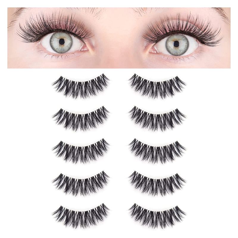 Photo 1 of BEYELIAN False Eyelashes,3D Faux Mink Eyelashes Handmade Luxurious Volume Fluffy Natural False Eyelashes Fluffy Long Soft Reusable Eyes Lashes Dramatic Eyelashes 5 Pairs - 2 PACK 
