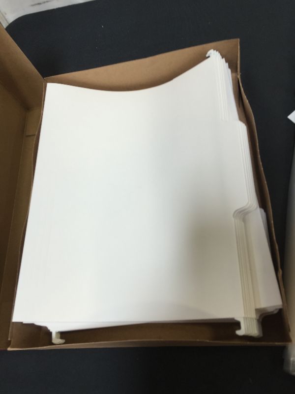 Photo 1 of Smead FasTab Hanging File Folder, 1/3-Cut Built-in Tab, Letter Size, White, 20 per Box (64002)
