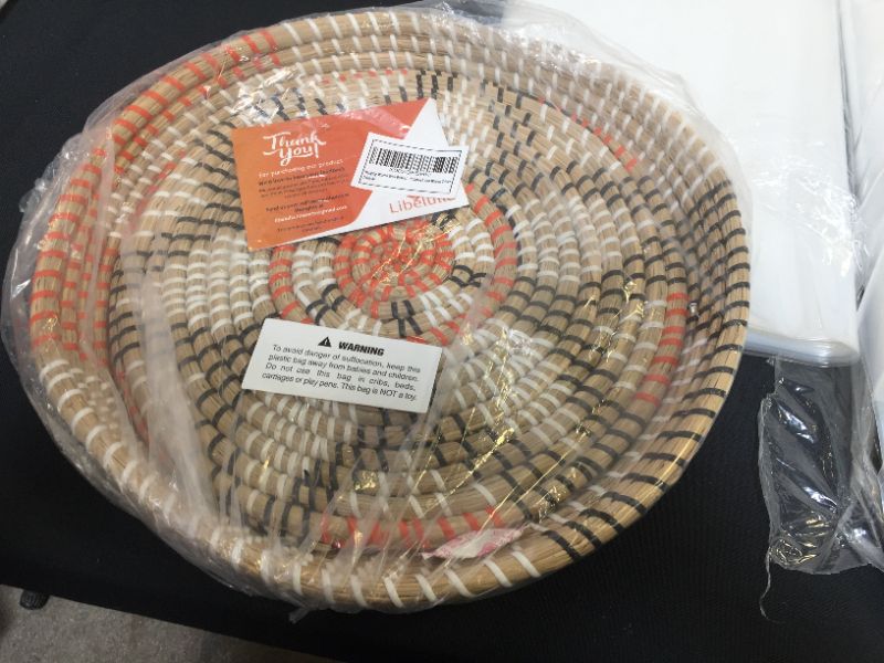 Photo 1 of 14" HANGING WOVEN BASKET WOVEN TRIVET