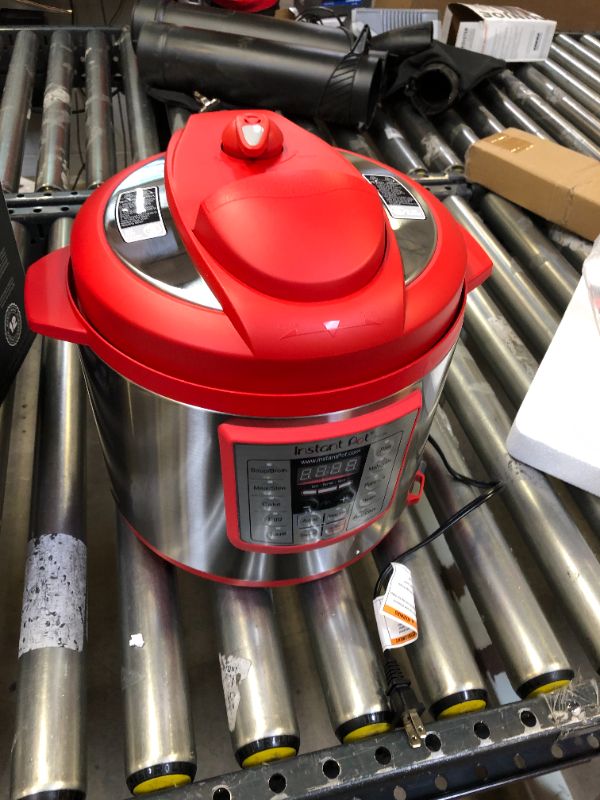 Photo 1 of Instant Pot Lux 6 Qt Red 6-in-1 Muti-Use Programmable Pressure Cooker, Slow Cook
