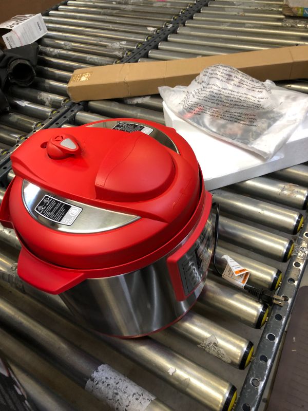 Photo 1 of Instant Pot Lux 6 Qt Red 6-in-1 Muti-Use Programmable Pressure Cooker, Slow Cook
