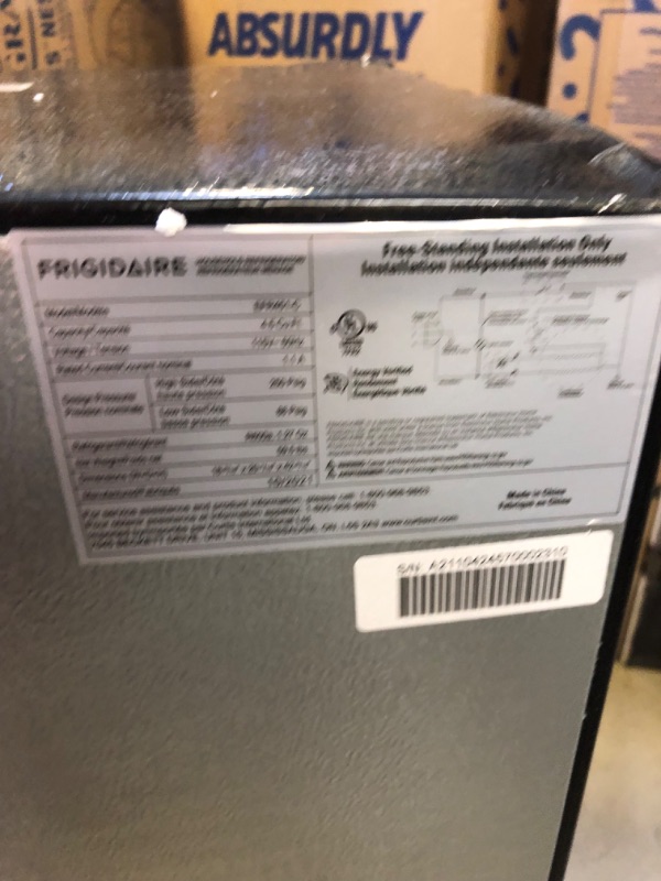 Photo 1 of Frigidaire EFR451 2 Door Refrigerator/Freezer, 4.6 cu ft, Platinum Series, Stainless Steel, Double
