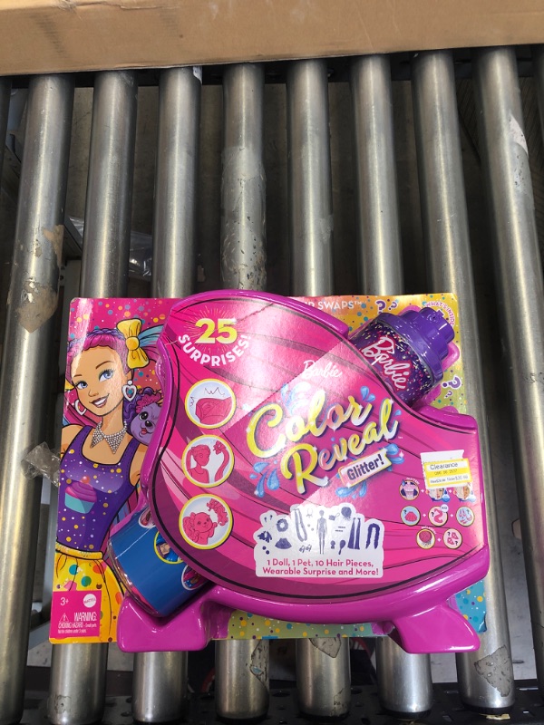 Photo 1 of Barbie Color Reveal Glitter Doll - Glittery Pink

