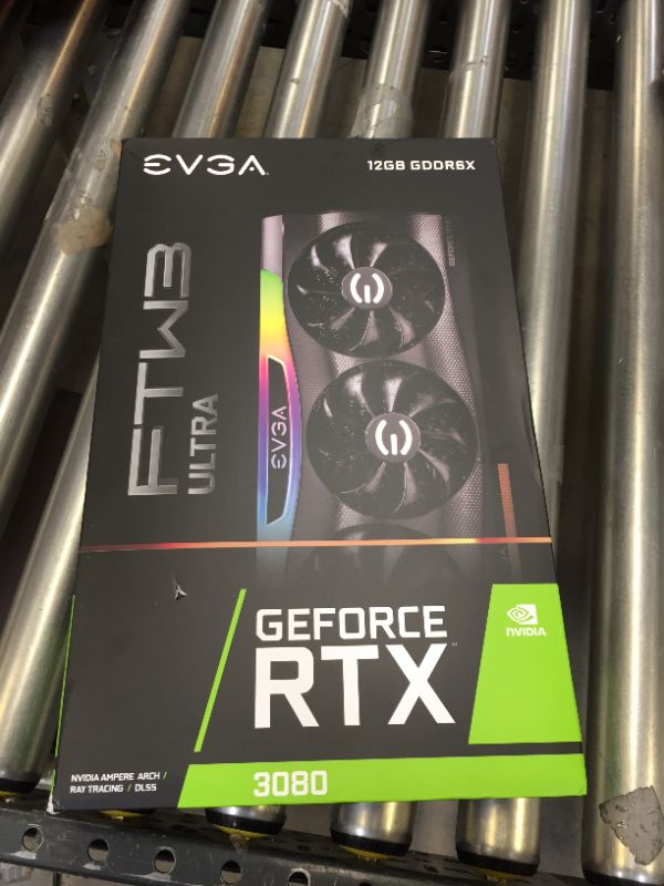 Photo 2 of EVGA GeForce RTX 3080 12GB FTW3 Ultra Gaming, 12G-P5-4877-KL, 12GB GDDR6X, iCX3 Technology, ARGB LED, Metal Backplate, LHR. SEALED
