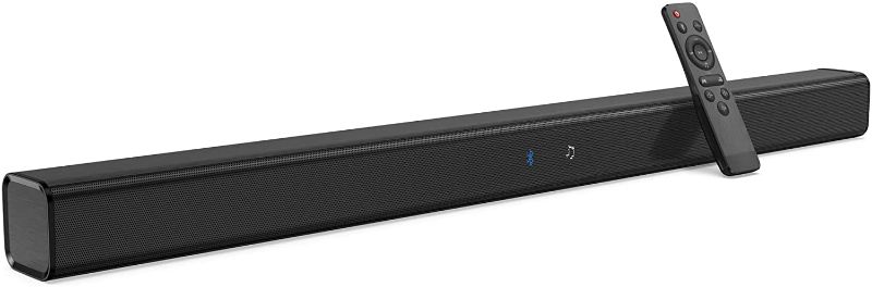 Photo 1 of TV Soundbar, Wired & Wireless Bluetooth 5.0 Stereo Sound bar for TV, Three Equalizer Mode Audio Speaker for TV, Optical/Aux/RCA Connection, Wall Mountable, Remote Control
