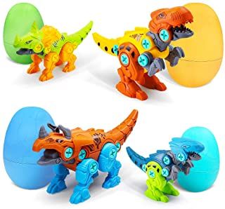 Photo 1 of AceList Dinosaur Toys  - Easter Egg Dinosaur Toys for Kids-Easter Basket Stuffer for Kids Easter Egg Hunt Filler Stuffer
