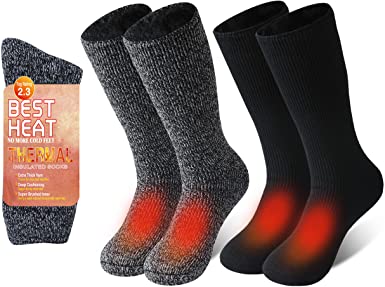 Photo 1 of Warm Thermal Socks, Ristake Men Women Winter Thick Insulated Heated Crew Socks for Cold Weather
