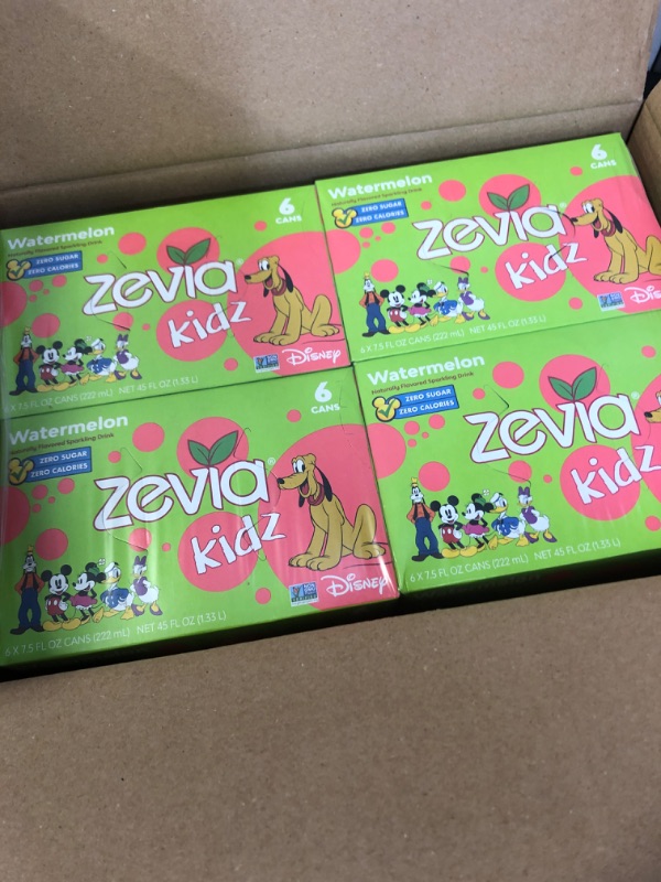 Photo 3 of Zevia Kidz Watermelon, 7.5 Ounce Cans (Pack of 24), --Better is Used By 05/24/22--

