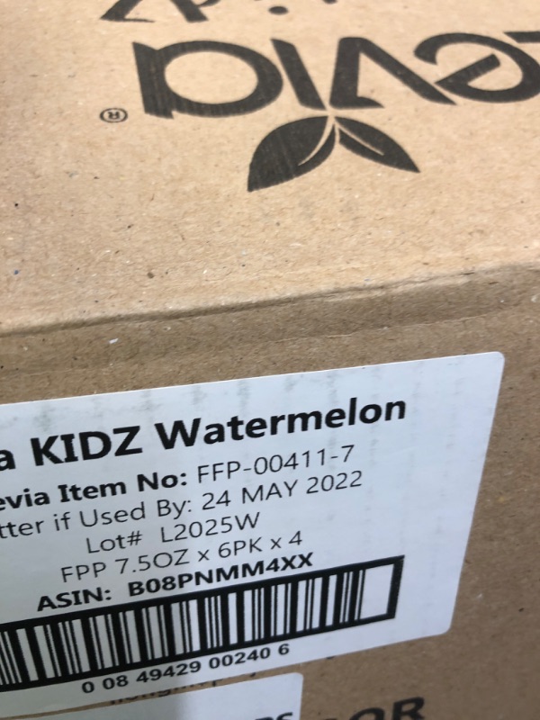 Photo 4 of Zevia Kidz Watermelon, 7.5 Ounce Cans (Pack of 24), --Better is Used By 05/24/22--
