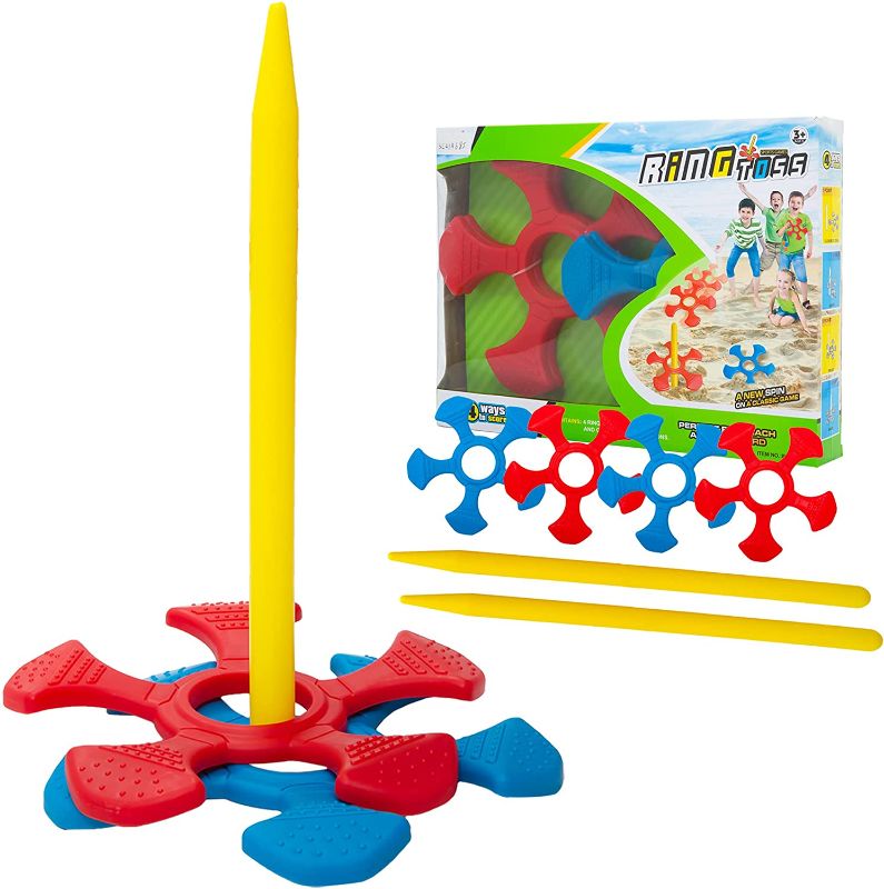 Photo 1 of Bean Bag Toss Outside Games, Ring Toss Game Outdoor Toy Set for Kids Adults Families
