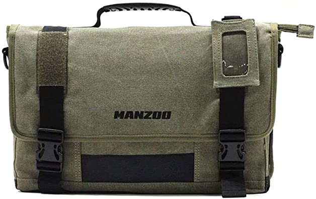 Photo 1 of 17.2-Inch Men's Shoulder Bag, Vintage Military Men Canvas Messenger Bag
