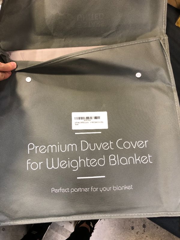 Photo 1 of 5 STARS UNITED Weighted Blanket Cover – 41”x60”, Grey, Cotton Dual-Sided - Removable Duvet Cover Only

