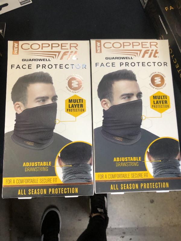 Photo 2 of Guardwell Face Protector, Thermal Protection, Gray 2 PACK  
