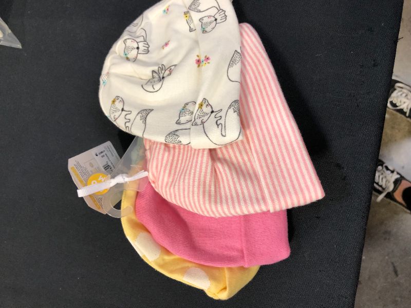 Photo 2 of Gerber Baby Girls' 5pk Fox Caps - Pink

