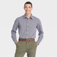 Photo 1 of Men's Performance Dress Long Sleeve Button-Down Shirt - Goodfellow & Co M

