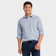 Photo 1 of Men's Performance Dress Long Sleeve Button-Down Shirt - Goodfellow & Co S

