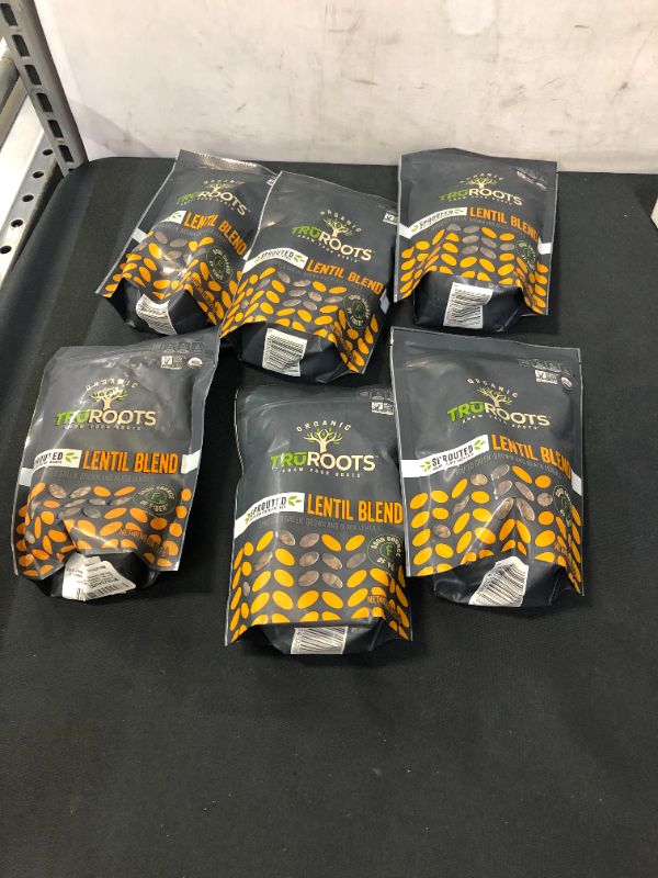 Photo 1 of 6 PACK OF TruRoots Organic Sprouted Lentil Blend, 8 Ounces, Certified USDA Organic, Non-GMO Project Verified
