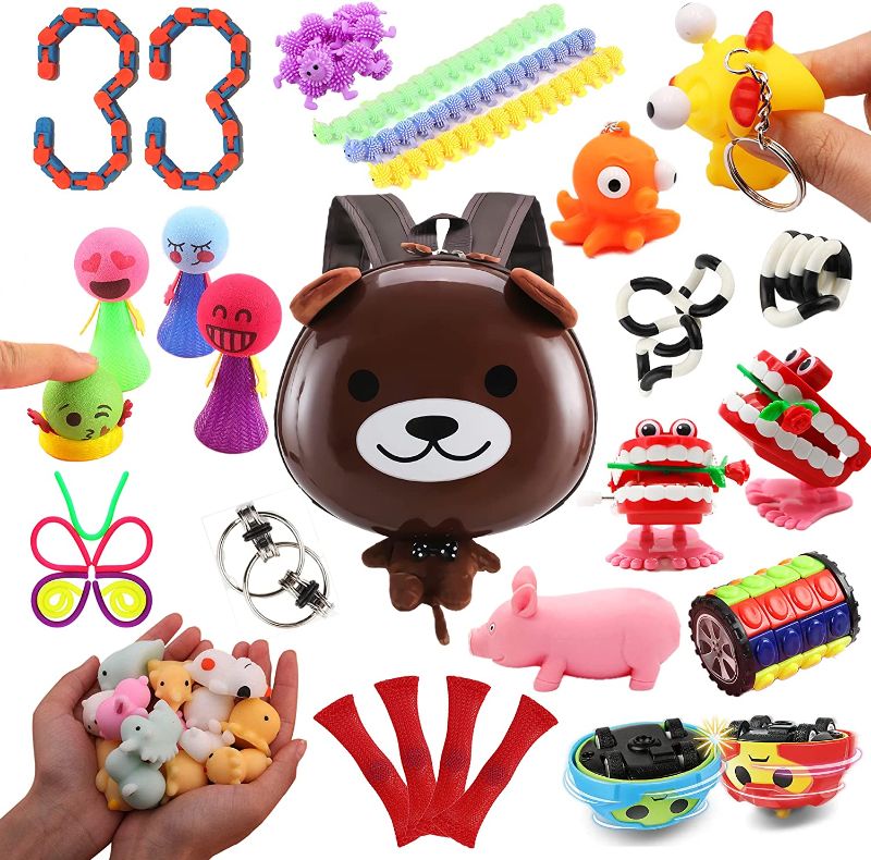 Photo 1 of Eastsky Fidget Toys 33 Pack Fidget Toys Pack for Adults Kids Fidget Pack Relieves Stress and Anxiety Fidget Toys Sensory Therapy Toys for ADHD Autism Stress Anxiety
