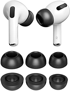 Photo 1 of  3 Pairs Replacement Ear Tips Compatible with Apple AirPods Pro, Memory Foam Reducing Noise in-Ear Eartips Accessories (Fit in The Charging Case) (S/M/L, Black)
2 pack 