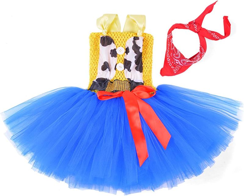 Photo 1 of Cowgirl Tutu Dress Woody Costume Pageant Birthday Halloween Holiday Party Toddler Girl Outfit
