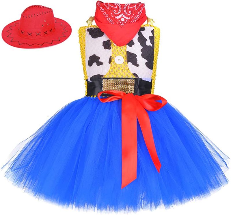 Photo 2 of Cowgirl Tutu Dress Woody Costume Pageant Birthday Halloween Holiday Party Toddler Girl Outfit
