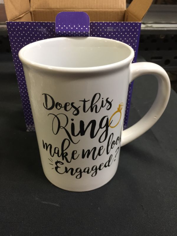 Photo 2 of 20 Oz Engagement Coffee Mug Does This Ring Make Me Look Engaged Mug Funny Words Coffee Tea Cup