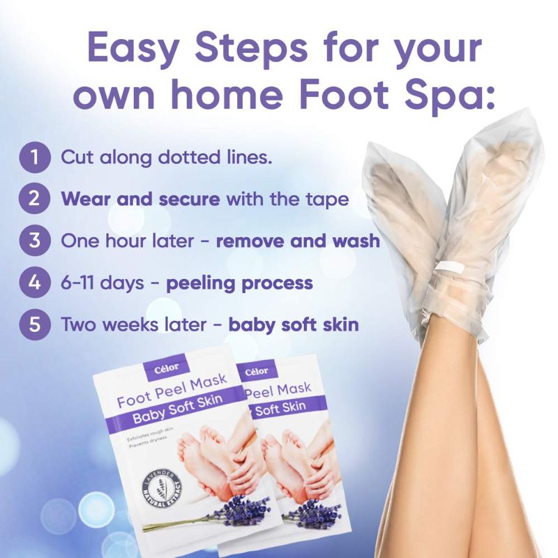Photo 1 of ??Foot Peel Mask (5 Pairs) - Foot Mask for Baby soft skin - Remove Dead Skin | Foot Spa Foot Care for women Peel Mask with Lavender and Aloe Vera Gel for Men and Women Feet Peeling Mask Exfoliating
FACTORY SEALED BRAND NEW