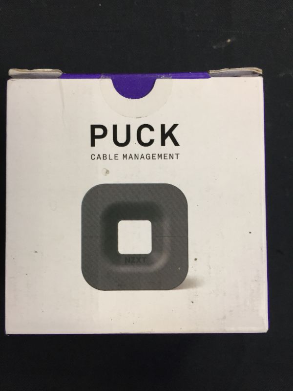 Photo 2 of NZXT Puck - BA-PUCKR-B1 - Cable Management and Headset Mount - Compact Size - Silicone Construction - Powerful Magnet for Computer Case Mounting - Black
