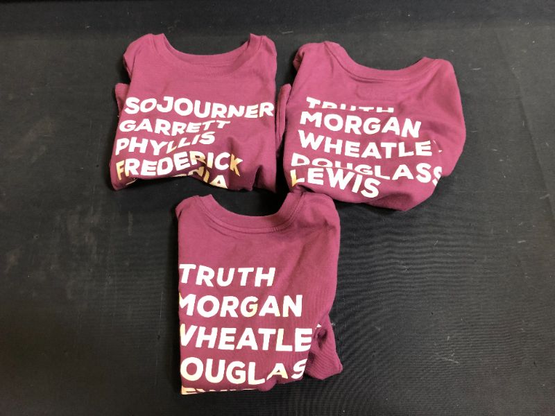 Photo 2 of Black History Month Toddler's Historical Names Short Sleeve T-Shirt - Purple - SIZE 2T - 3 PACK 
