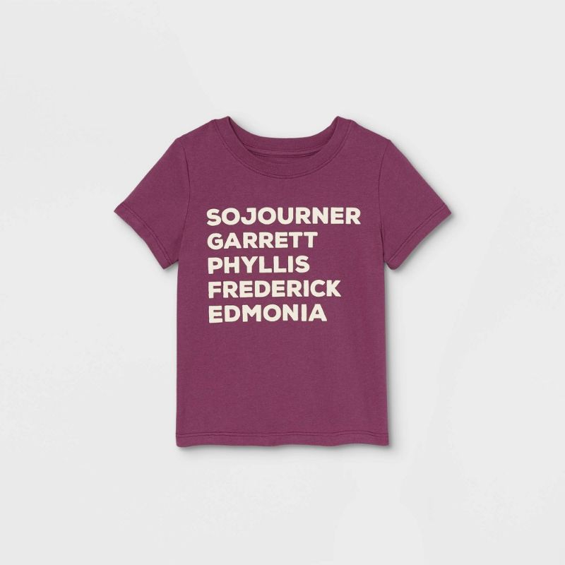 Photo 1 of Black History Month Toddler's Historical Names Short Sleeve T-Shirt - Purple - SIZE 2T - 3 PACK 
