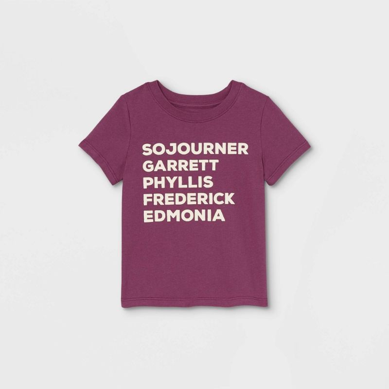 Photo 1 of Black History Month Toddler's Historical Names Short Sleeve T-Shirt - Purple - SIZE 3T - 2 PACK
