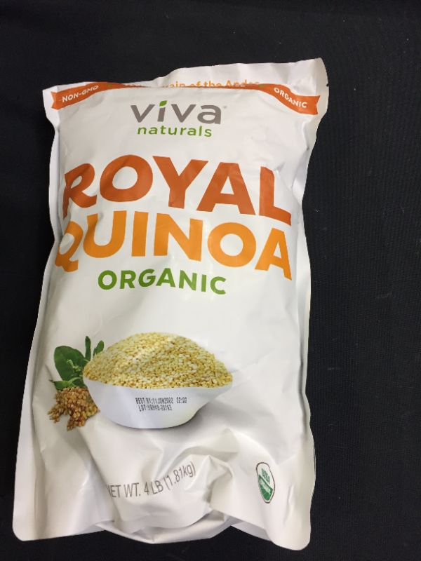 Photo 2 of  Viva Naturals Organic Quinoa, 4 LB - 100 Royal Bolivian Whole Grain exp june 1 2022