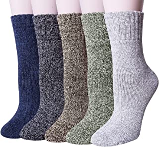Photo 1 of 5 Pairs Womens Winter Warm Knit Wool Casual Crew Socks ONE SIZE FITS MOST