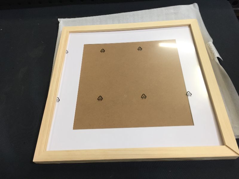 Photo 2 of 14x14 Photo Frame with Mat 10x10 Solid Wood Frame Square 14x14 Picture Frame.Front Windows 13 1/2x13 1/2 without Mat. Environmental Protection, no Paint.Plastic Protection Panel, no Glass. Wall Display,no Nails.
