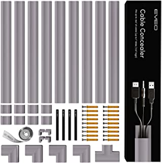 Photo 1 of 153” Cable Concealer - Cord Cover Wall - Paintable Cord Hider , Wire hiders for TV on Wall - Cable Management Cord Hider Wall Including Connectors & Adhesive Strips Cable Raceway- Lavender Grey FACTORY SEALED BRAND NEW
