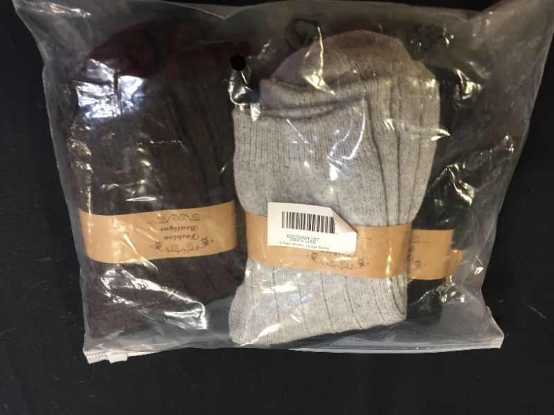 Photo 2 of 5 Pairs Womens Winter Warm Knit Wool Casual Crew Socks
