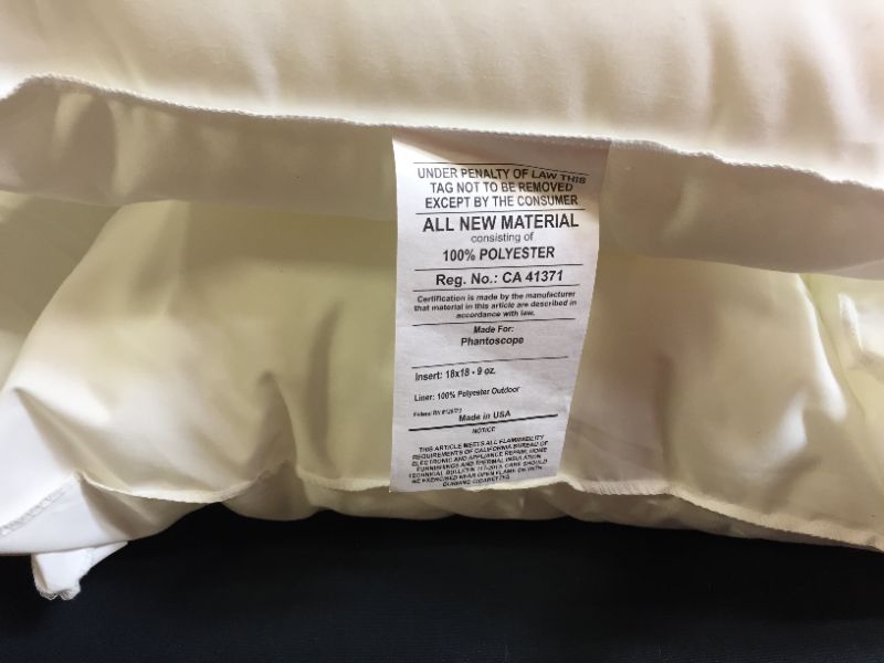 Photo 1 of 4 PACK PILLOW INSERTS SIZE 18 x 18 " (PET HAIR ON ITEM)