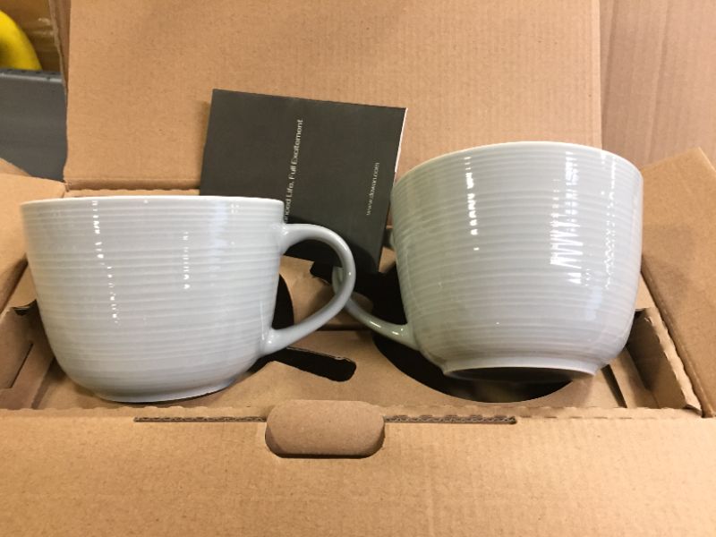 Photo 2 of Ceramic Coffee Soup Tea Mug Cup With Handles Set Of 2 - 17oz 
3 BOXES (BRAND NEW)