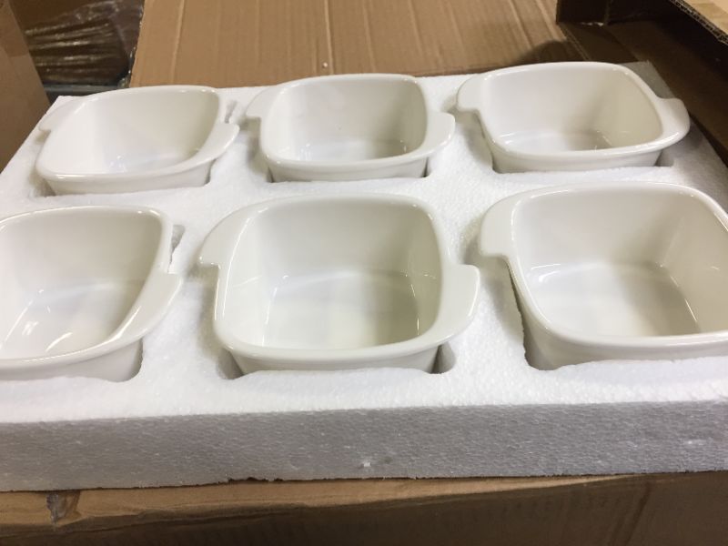 Photo 2 of Ceramic Ramekin Bowls With Handle Set Of 6 - White
3.7"W x 3.1"D x 1.6"H
8 SETS