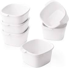 Photo 1 of Ceramic Ramekin Bowls With Handle Set Of 6 - White
3.7"W x 3.1"D x 1.6"H
8 SETS