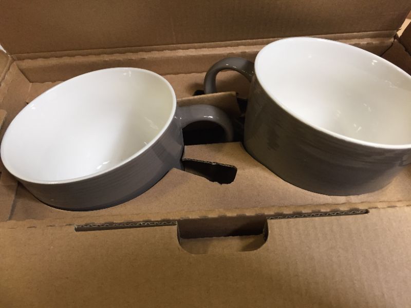 Photo 2 of Ceramic Coffee Soup Tea Mug Cup With Handles Set Of 2 - 17 Oz 
12 SETS